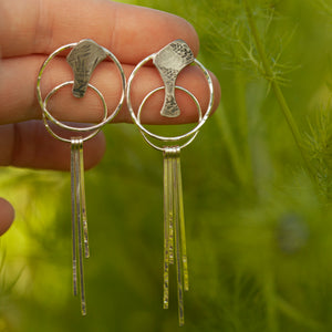 OOAK Echo earrings #41 ~ silver (ready-to-ship)