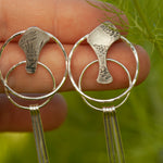 Load image into Gallery viewer, OOAK Echo earrings #41 ~ silver (ready-to-ship)
