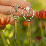 Afbeelding in Gallery-weergave laden, OOAK Echo earrings #41 ~ silver (ready-to-ship)
