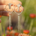 Load image into Gallery viewer, OOAK Echo earrings #41 ~ silver (ready-to-ship)
