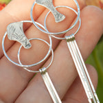 Load image into Gallery viewer, OOAK Echo earrings #41 ~ silver (ready-to-ship)
