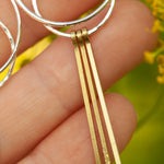 Charger l&#39;image dans la galerie, OOAK Echo earrings #43 ~ silver &amp; brass (ready-to-ship)
