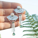 Load image into Gallery viewer, OOAK Aina earrings #5 • White labradorite &amp; Kyanite (ready to ship)
