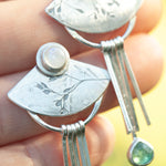 Load image into Gallery viewer, OOAK Aina earrings #5 • White labradorite &amp; Kyanite (ready to ship)
