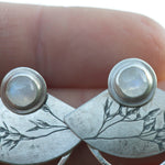 Load image into Gallery viewer, OOAK Aina earrings #6 • White labradorite &amp; Tanzanite (ready to ship)
