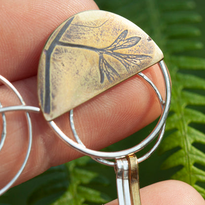 OOAK Echo earrings #44 ~ silver & brass (ready-to-ship)