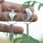 Load image into Gallery viewer, OOAK Echo earrings #42 ~ silver (ready-to-ship)
