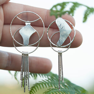 OOAK Echo earrings #42 ~ silver (ready-to-ship)