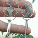 Cargar imagen en el visor de la galería, OOAK Echo earrings #42 ~ silver (ready-to-ship)
