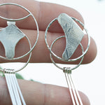 Load image into Gallery viewer, OOAK Echo earrings #42 ~ silver (ready-to-ship)
