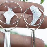 Load image into Gallery viewer, OOAK Echo earrings #42 ~ silver (ready-to-ship)
