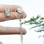 Load image into Gallery viewer, OOAK Echo earrings #45 ~ silver (ready-to-ship)
