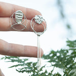 Afbeelding in Gallery-weergave laden, OOAK Echo earrings #45 ~ silver (ready-to-ship)
