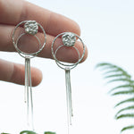 Cargar imagen en el visor de la galería, OOAK Echo earrings #46 ~ silver (ready-to-ship)
