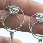 Cargar imagen en el visor de la galería, OOAK Echo earrings #46 ~ silver (ready-to-ship)
