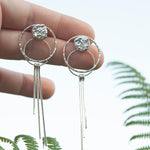 Cargar imagen en el visor de la galería, OOAK Echo earrings #46 ~ silver (ready-to-ship)
