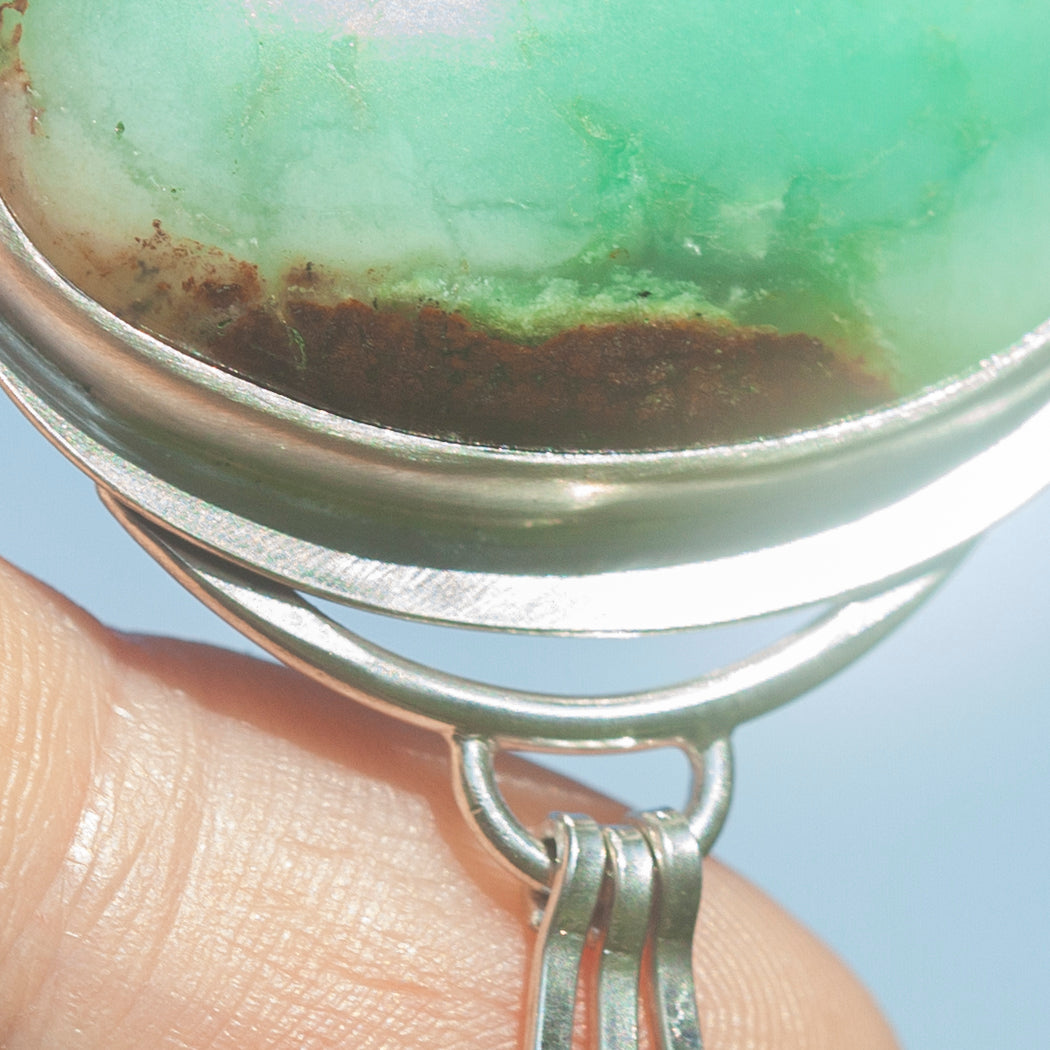 OOAK stone pendant #24 • Chrysoprase (ready to ship)