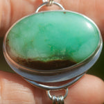 Afbeelding in Gallery-weergave laden, OOAK stone pendant #24 • Chrysoprase (ready to ship)
