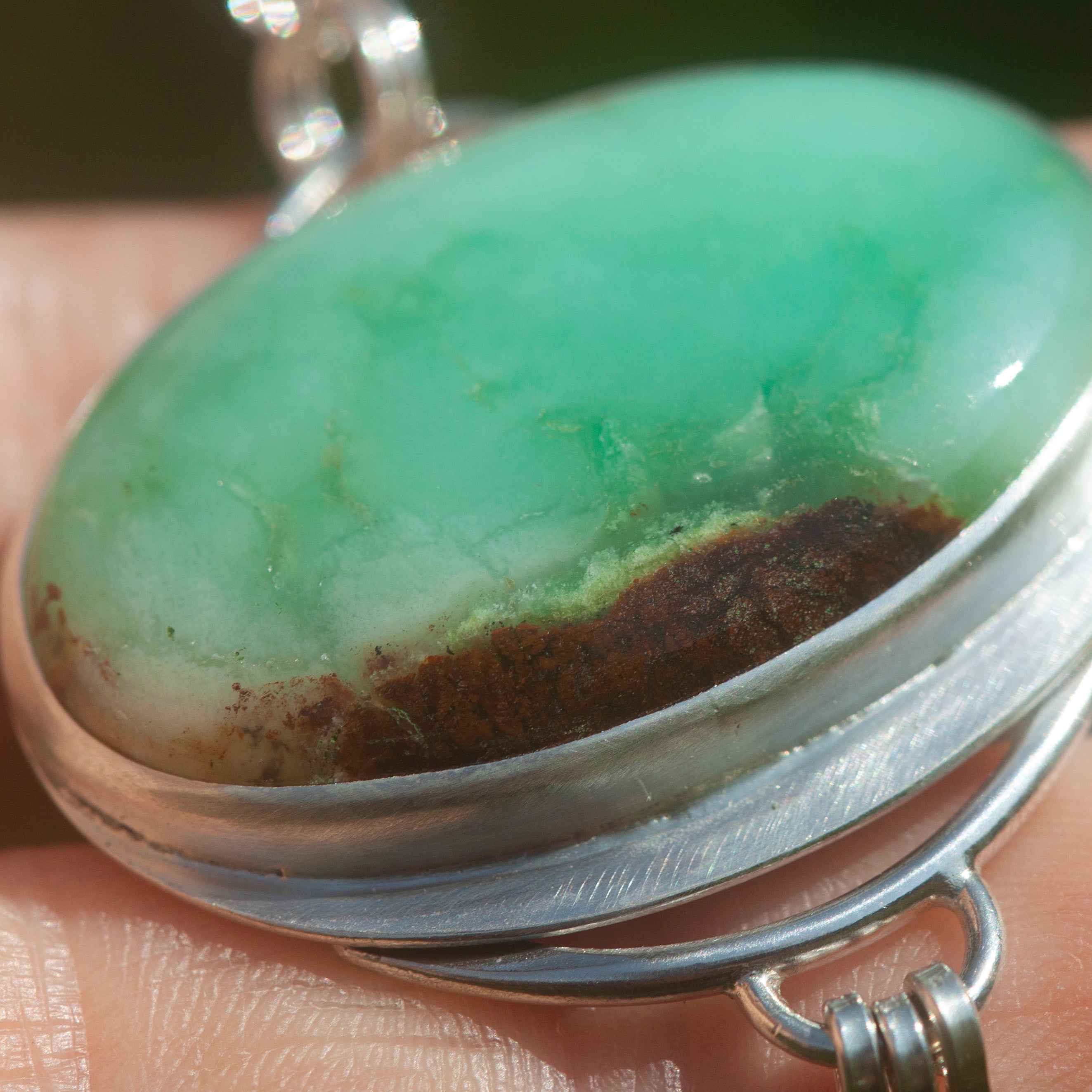 OOAK stone pendant #24 • Chrysoprase (ready to ship)