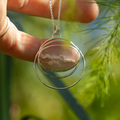 Pendentif en pierre pièce unique #29 • agate du Montana (prêt à expédier)