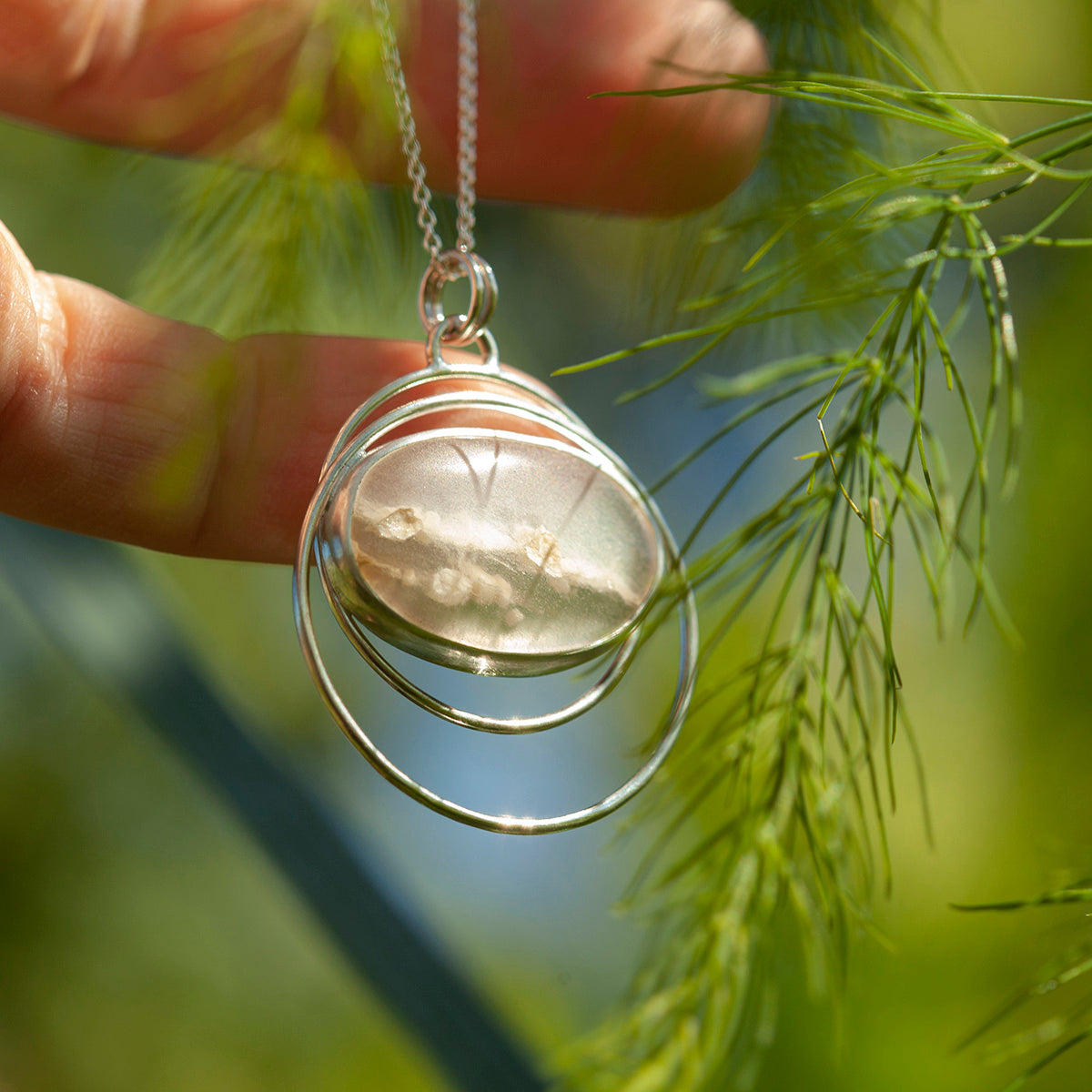 Pendentif en pierre pièce unique #29 • agate du Montana (prêt à expédier)