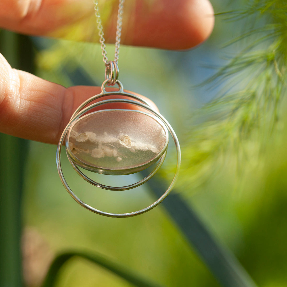 Pendentif en pierre pièce unique #29 • agate du Montana (prêt à expédier)