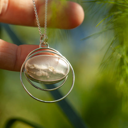 Pendentif en pierre pièce unique #29 • agate du Montana (prêt à expédier)