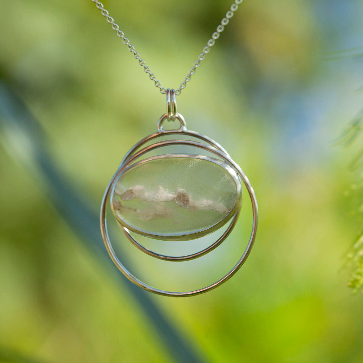 Pendentif en pierre pièce unique #29 • agate du Montana (prêt à expédier)