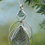 Charger l&#39;image dans la galerie, OOAK pendant with captured plant #7 • lodolite &amp; kyanite (ready to ship)
