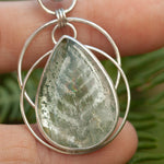 Load image into Gallery viewer, OOAK pendant with captured plant #7 • lodolite &amp; kyanite (ready to ship)
