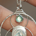 Load image into Gallery viewer, OOAK pendant with captured plant #9 • labradorite &amp; kyanite (ready to ship)
