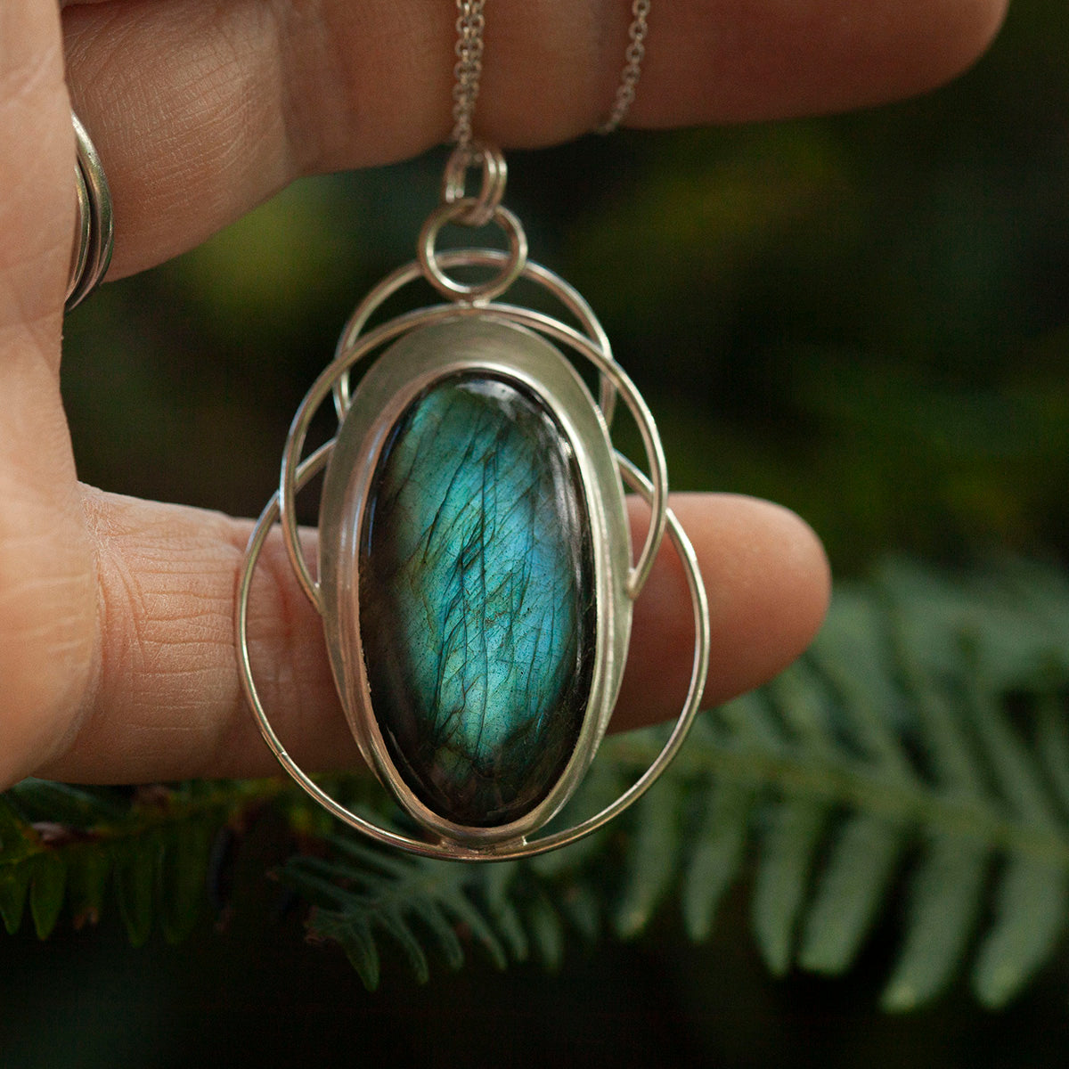 Pendentif en pierre pièce unique #28 • azurite verte (prêt à expédier)