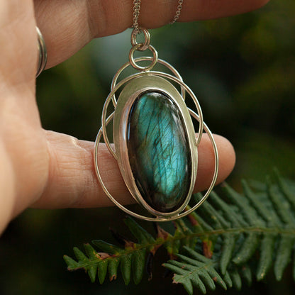 Pendentif en pierre pièce unique #28 • azurite verte (prêt à expédier)