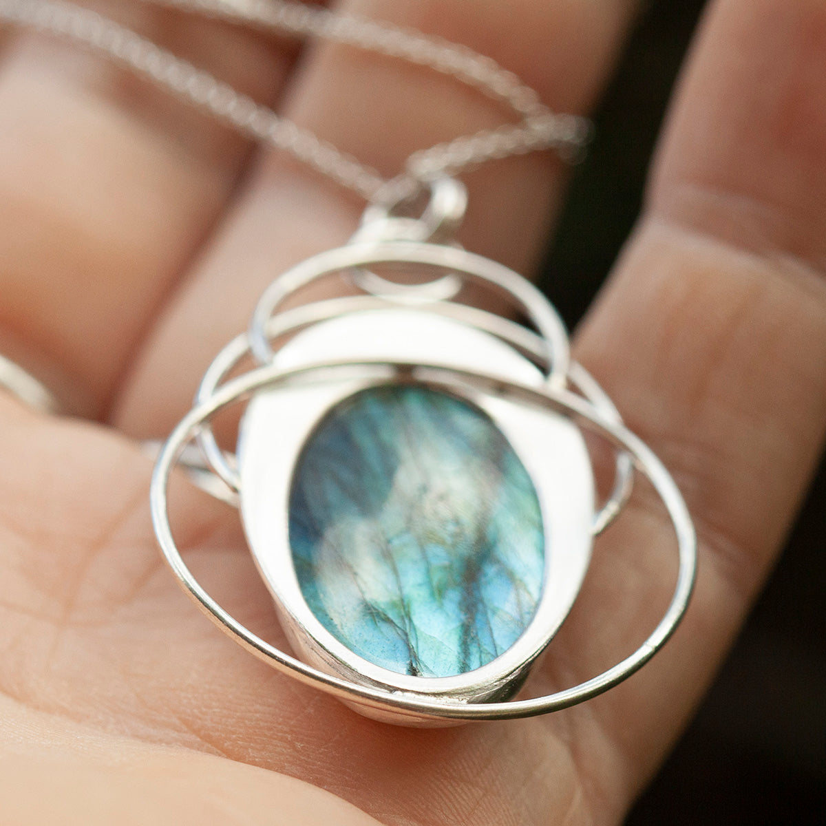Pendentif en pierre pièce unique #28 • azurite verte (prêt à expédier)