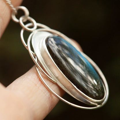 Pendentif en pierre pièce unique #28 • azurite verte (prêt à expédier)
