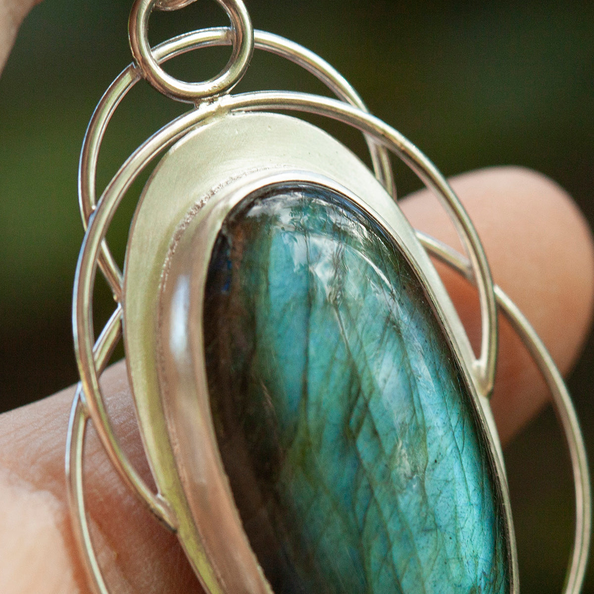 Pendentif en pierre pièce unique #28 • azurite verte (prêt à expédier)
