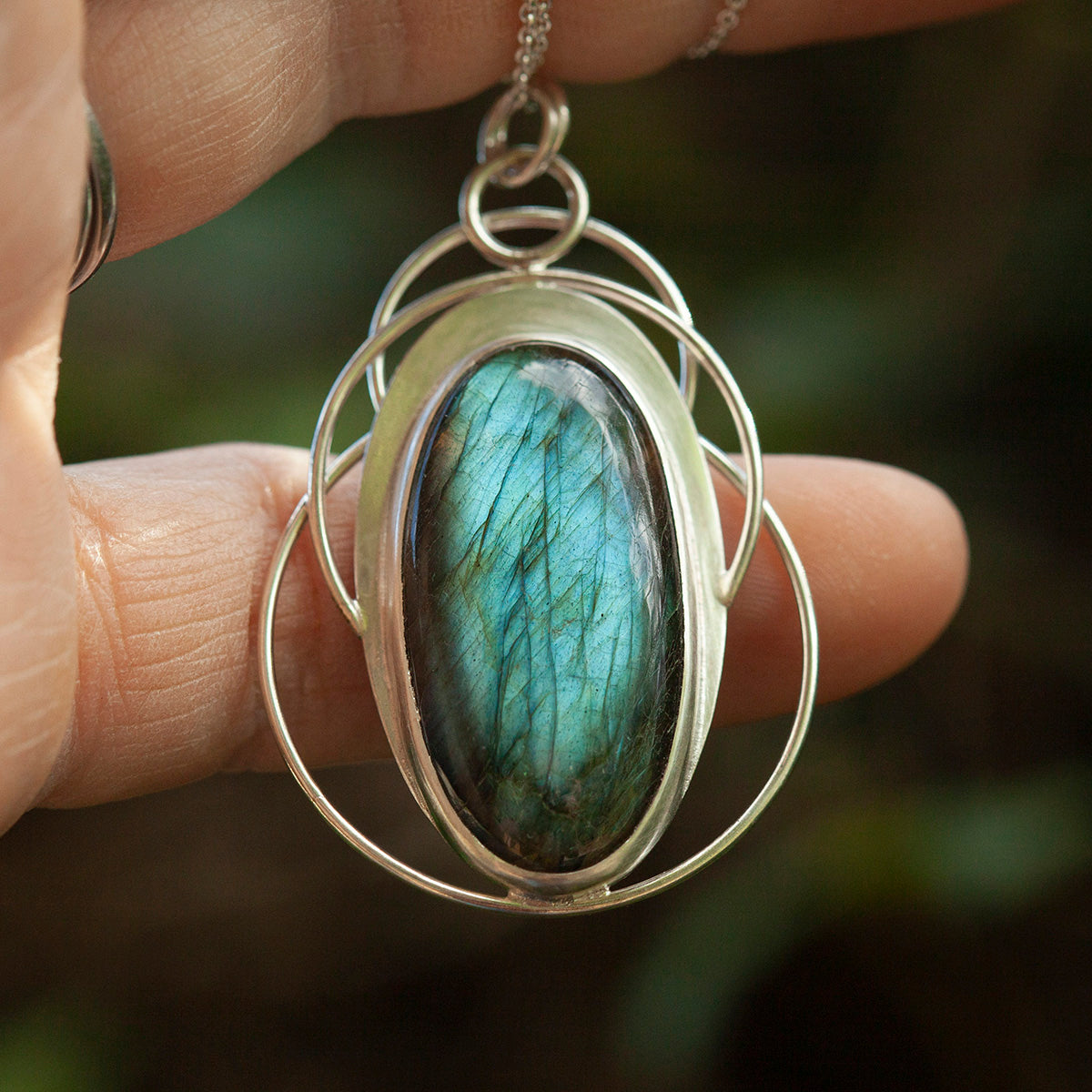 Pendentif en pierre pièce unique #28 • azurite verte (prêt à expédier)