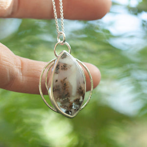 OOAK stone pendant #27 • Dendritic agate (ready to ship)