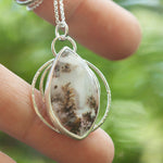 Cargar imagen en el visor de la galería, OOAK stone pendant #27 • Dendritic agate (ready to ship)
