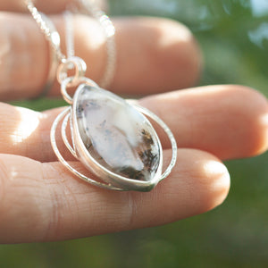 OOAK stone pendant #27 • Dendritic agate (ready to ship)