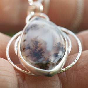 OOAK stone pendant #27 • Dendritic agate (ready to ship)