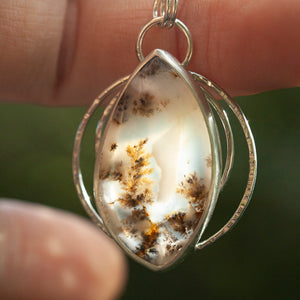 OOAK stone pendant #27 • Dendritic agate (ready to ship)