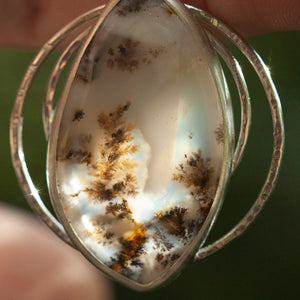 OOAK stone pendant #27 • Dendritic agate (ready to ship)