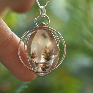 OOAK stone pendant #27 • Dendritic agate (ready to ship)