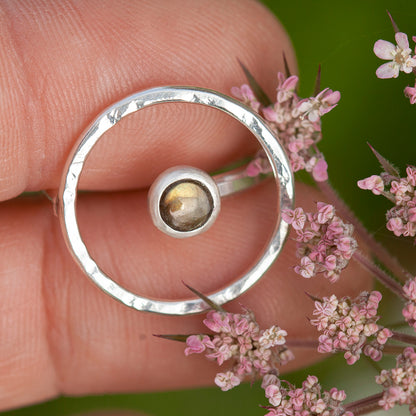 Uniek exemplaar Lua ring #10 • labradoriet ~ Maat 53,5 ~ kan worden aangepast (klaar voor verzending)