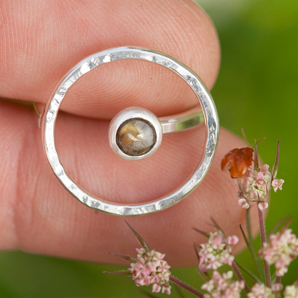Uniek exemplaar Lua ring #10 • labradoriet ~ Maat 53,5 ~ kan worden aangepast (klaar voor verzending)
