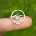 Cargar imagen en el visor de la galería, OOAK Lua ring #14 • Moss agate ~ Size 54 ~ can be adjusted (ready-to-ship)
