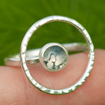 Cargar imagen en el visor de la galería, OOAK Lua ring #14 • Moss agate ~ Size 54 ~ can be adjusted (ready-to-ship)
