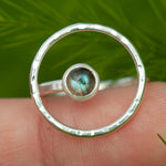 Cargar imagen en el visor de la galería, OOAK Lua ring #15 • labradorite ~ Size 51 ~ can be adjusted (ready-to-ship)
