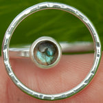 Load image into Gallery viewer, OOAK Lua ring #15 • labradorite ~ Size 51 ~ can be adjusted (ready-to-ship)
